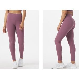 Glyder Fierce Legging in Mauve Purple Laser Cut out Detail Women's Small 4 / 6